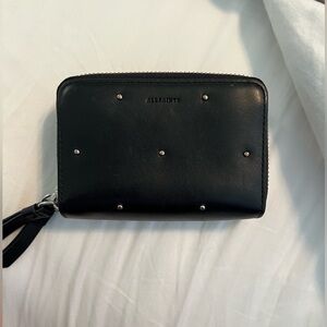 All saints Double Zip Card Holder